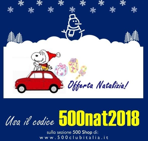 cod sconto natale 2018 fiat 500 club italia